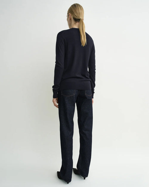 FINE CREW KNIT / MIDNIGHT