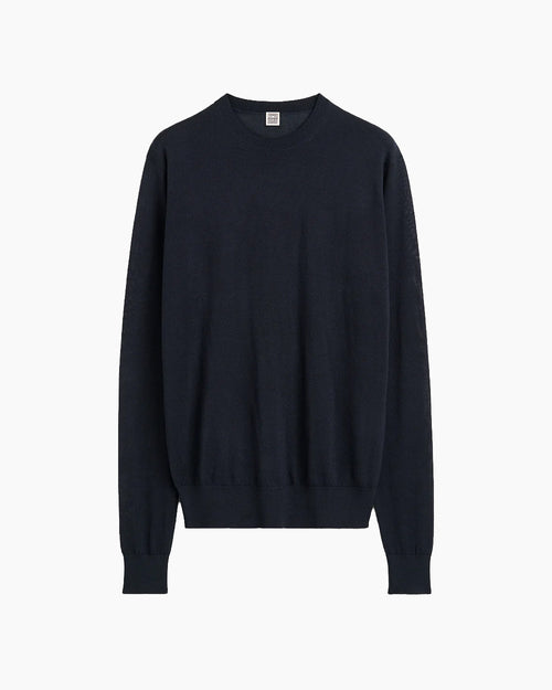 FINE CREW KNIT / MIDNIGHT