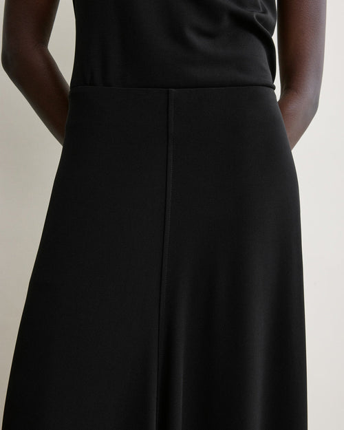 FLARED JERSEY SKIRT / BLACK