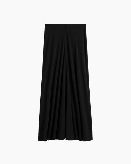 FLARED JERSEY SKIRT / BLACK