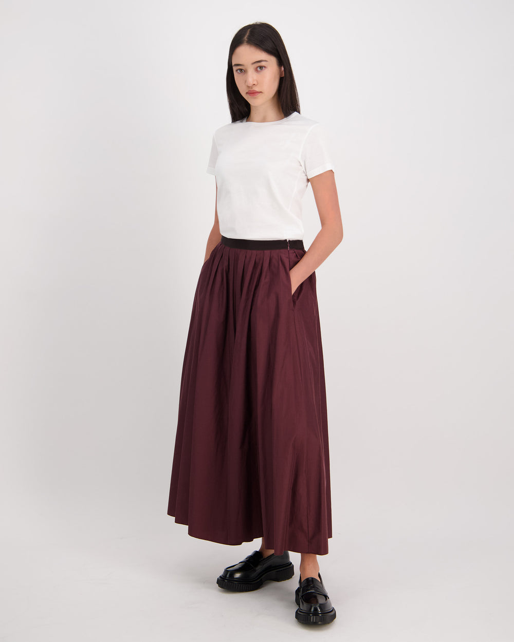 Forte_Forte Beige Cotton Long Skirt main image 0