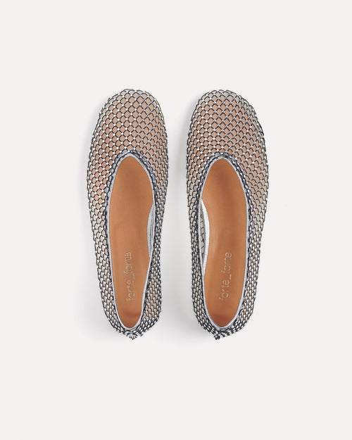 MESH BALLET FLAT  / NERO