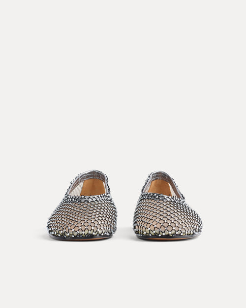 MESH BALLET FLAT  / NERO