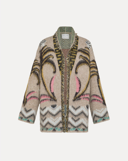 THE SACRED FOREST JACQUARD CARDIGAN / ORO