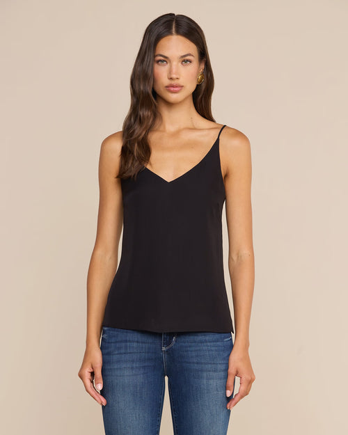 GABRIELLA SILK CAMISOLE / BLACK