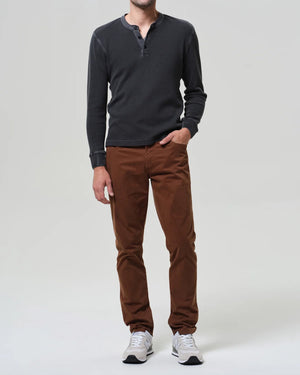 GAGE CLASSIC STRAIGHT FIT CASHMERE TOUCH SATEEN / COGNAC