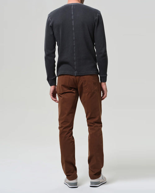 GAGE CLASSIC STRAIGHT FIT CASHMERE TOUCH SATEEN / COGNAC