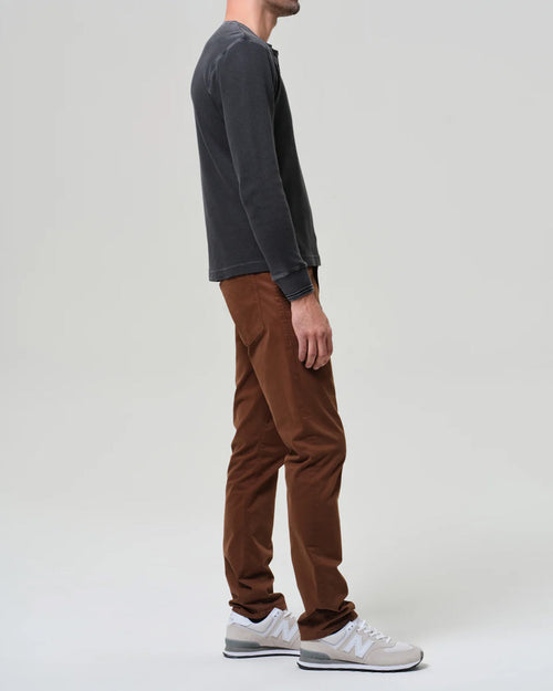 GAGE CLASSIC STRAIGHT FIT CASHMERE TOUCH SATEEN / COGNAC