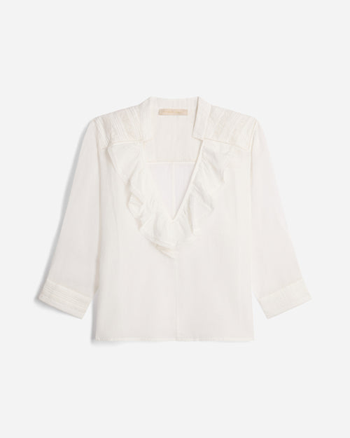 GRENET BLOUSE / BLANC