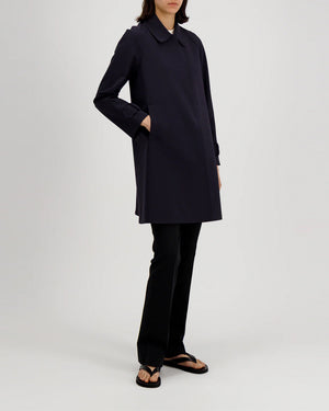 WOMEN MAC COAT SCUBA / NAVY BLUE