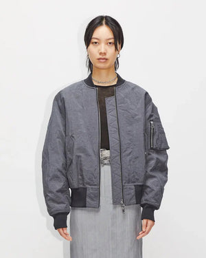 UNISEX BOMBER JACKET / BLUE GREY