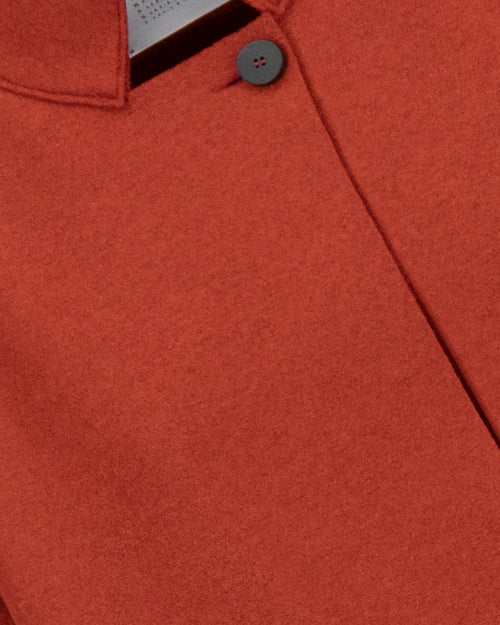 RAGLAN CAPE PRESSED WOOL / ROYAL RED