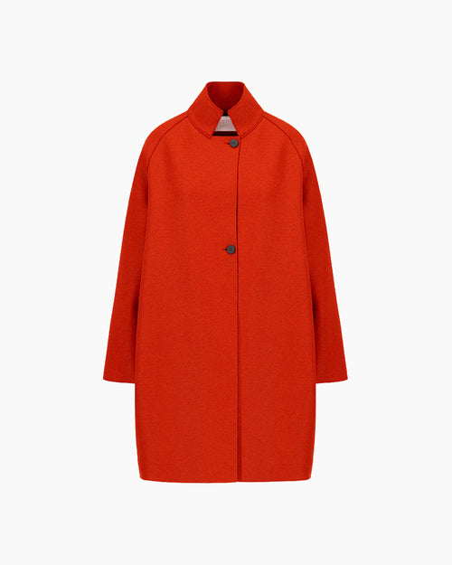RAGLAN CAPE PRESSED WOOL / ROYAL RED