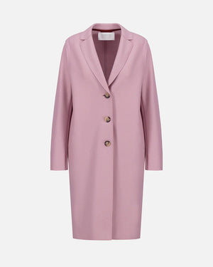 LIGHT PRESSED WOOL OVERCOAT / DUSTY ROSE