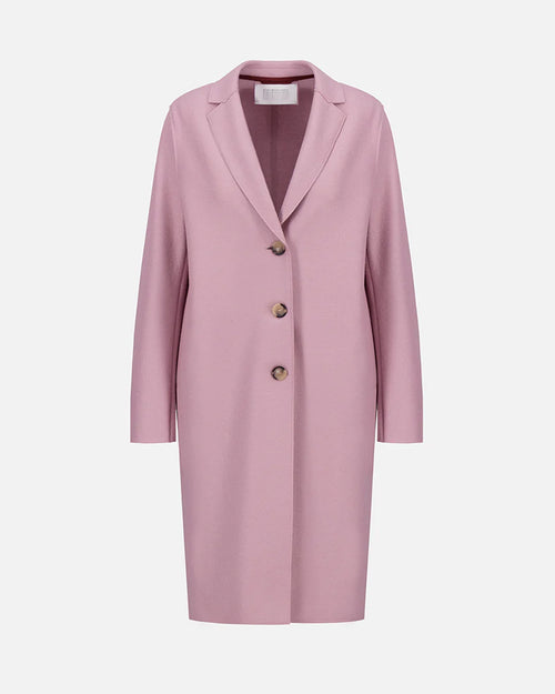 LIGHT PRESSED WOOL OVERCOAT / DUSTY ROSE