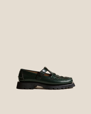 SOLLER SPORT T-BAR LOAFER / DARK GREEN