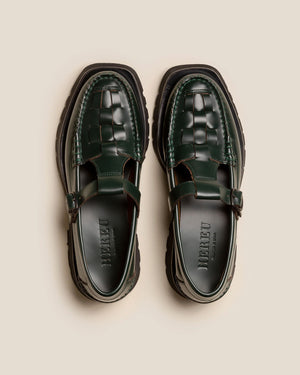 SOLLER SPORT T-BAR LOAFER / DARK GREEN