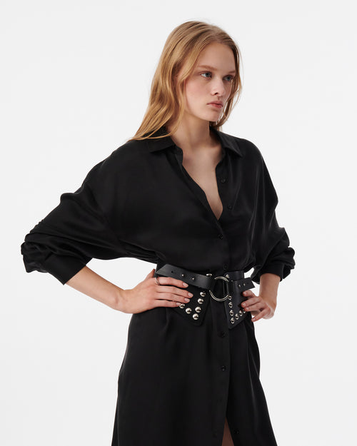 BARIA SHIRT DRESS / BLACK