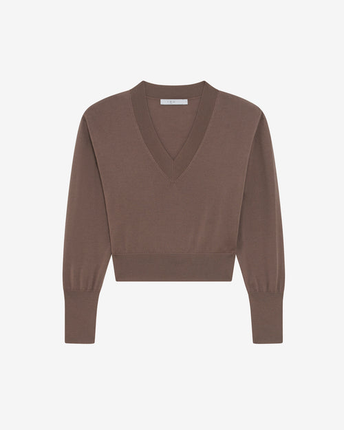 HELORY V-NECK SWEATER / WARM TAUPE