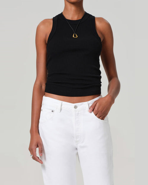 ISABEL RIB TANK / BLACK