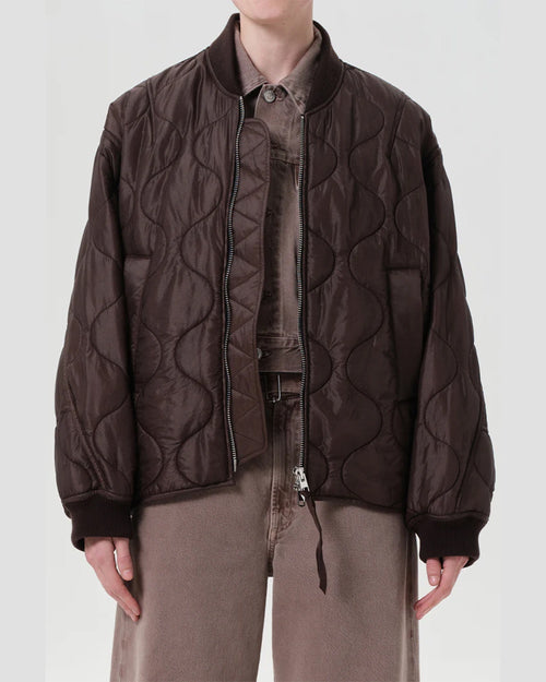 ISLA QUILTED JACKET / BOURBON