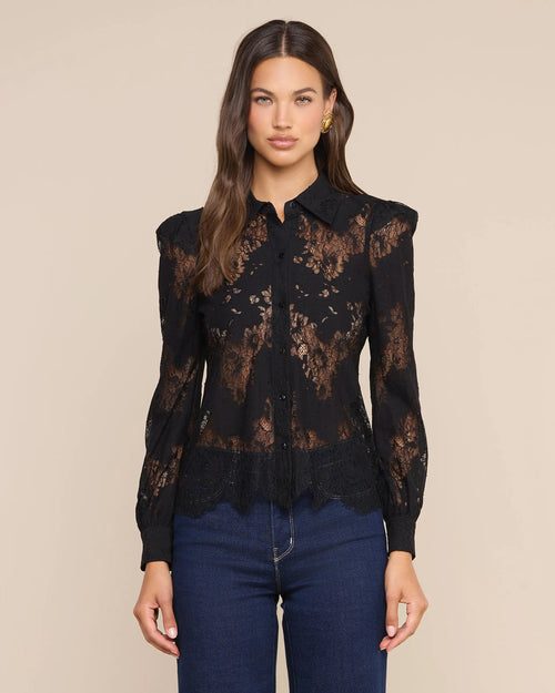 JENICA LACE BLOUSE / BLACK