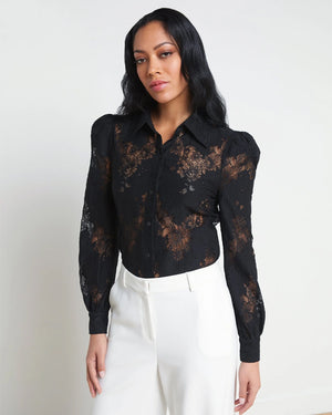 JENICA LACE BLOUSE / BLACK