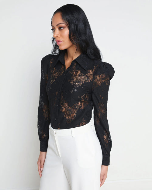 JENICA LACE BLOUSE / BLACK