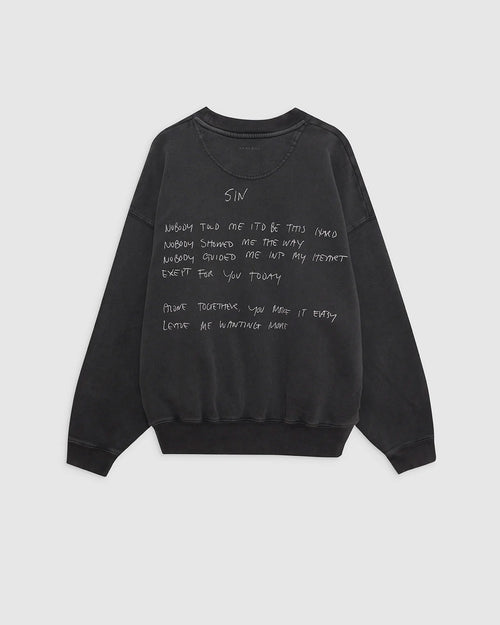 JACI SWEATSHIRT LYRICS / WASHED BLACK