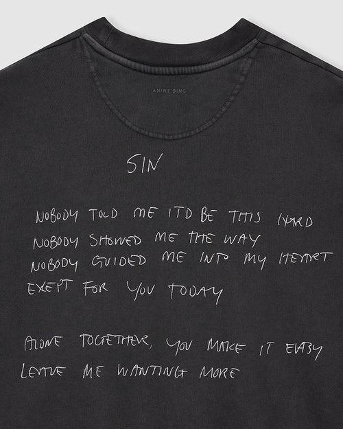 JACI SWEATSHIRT LYRICS / WASHED BLACK