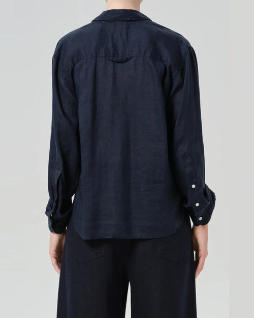 KAYLA SHRUNKEN SHIRT/ NAVY