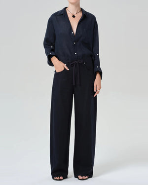 KAYLA SHRUNKEN SHIRT/ NAVY