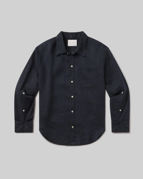 KAYLA SHRUNKEN SHIRT/ NAVY
