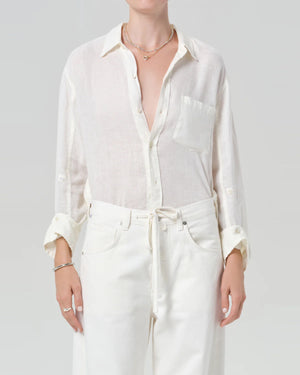 KAYLA SHRUNKEN SHIRT / VANILLA