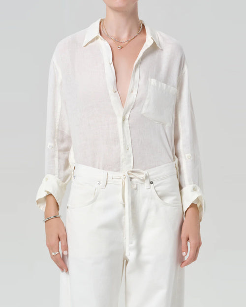 KAYLA SHRUNKEN SHIRT / VANILLA