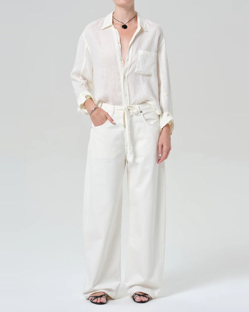 KAYLA SHRUNKEN SHIRT / VANILLA