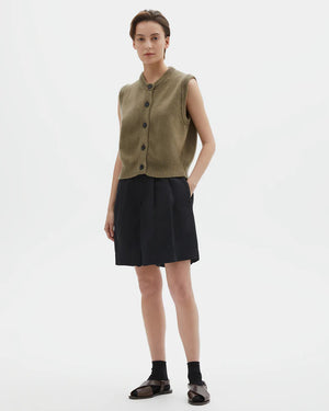 KNITTED GILET / LICHEN