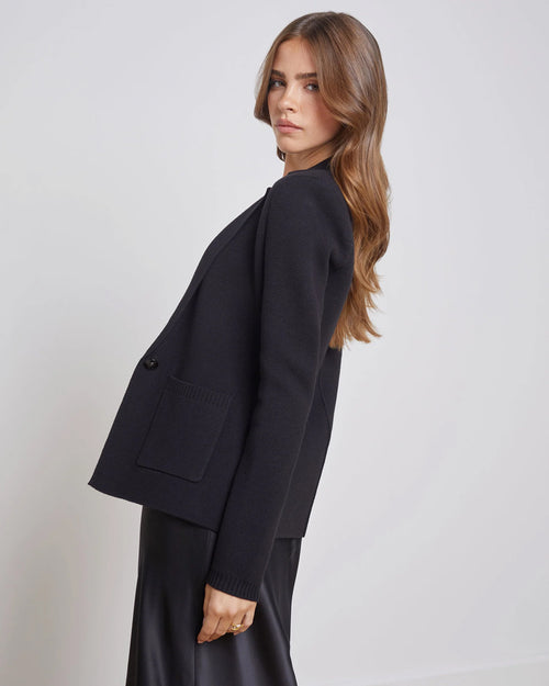 LACEY KNIT BLAZER / BLACK