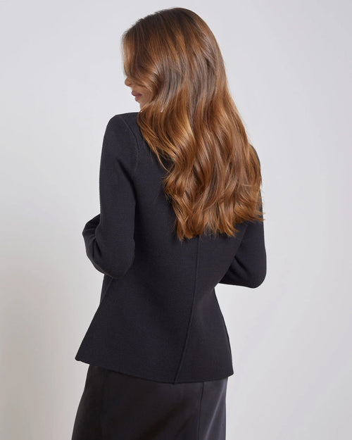 LACEY KNIT BLAZER / BLACK