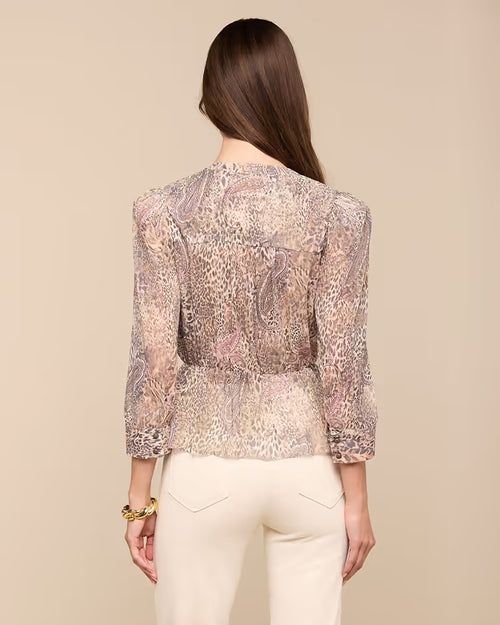 SURI TOP / TAN/MAUVE VALENCIA LEOPARD