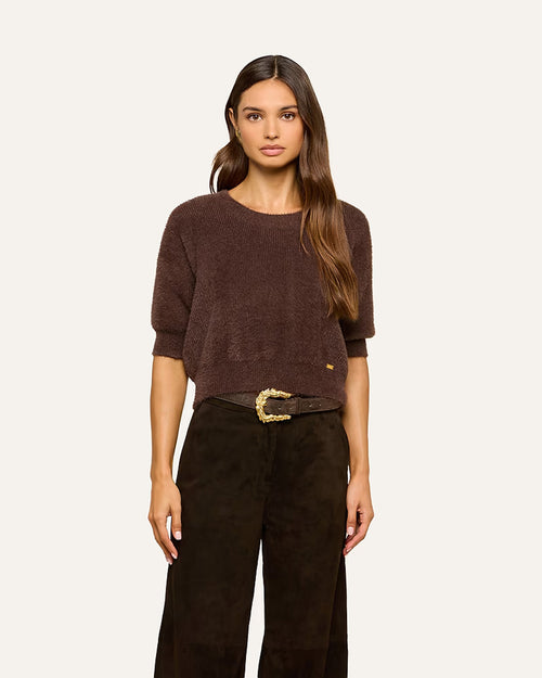 GUINEVERE CROPPED PULLOVER / DARK JAVA