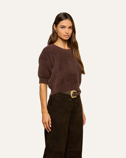 GUINEVERE CROPPED PULLOVER / DARK JAVA
