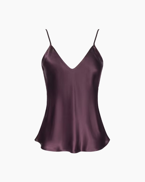 LEXI SILK CAMISOLE / DEEP SANGRIA