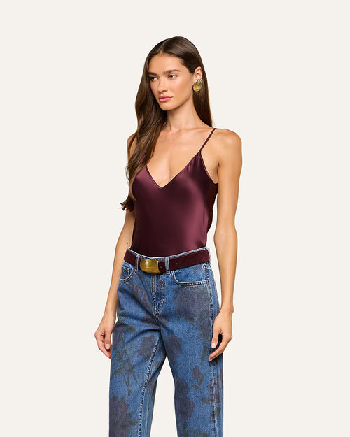 LEXI SILK CAMISOLE / DEEP SANGRIA