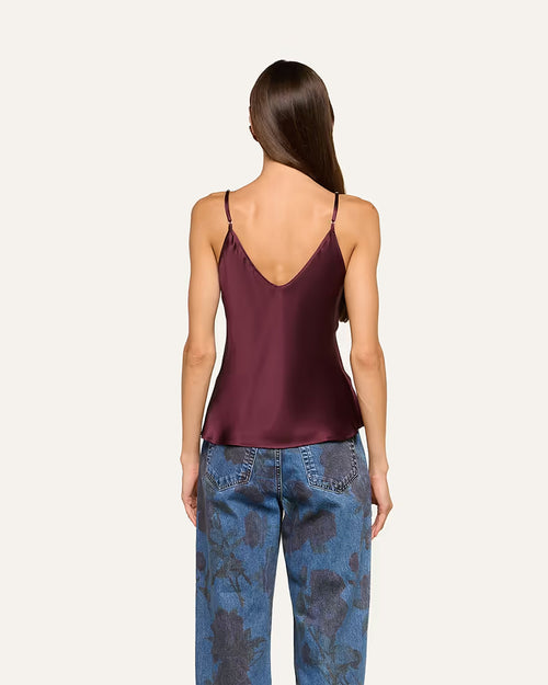 LEXI SILK CAMISOLE / DEEP SANGRIA