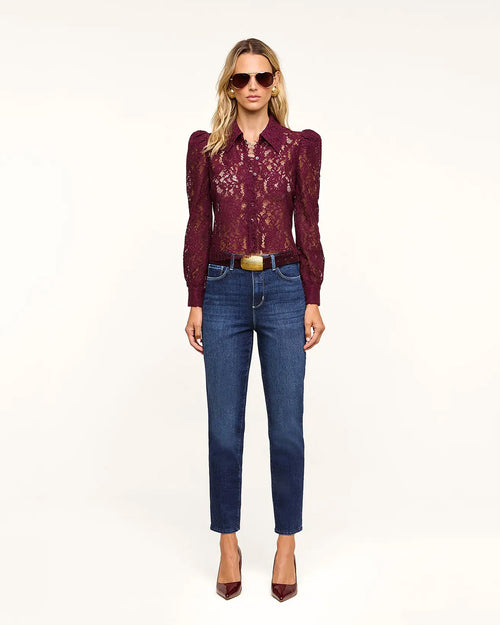 ANITA LACE BLOUSE / DEEP SANGRIA