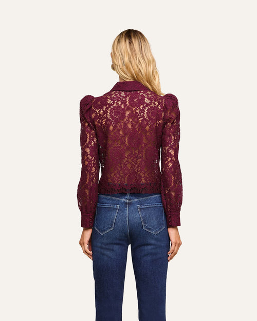ANITA LACE BLOUSE / DEEP SANGRIA
