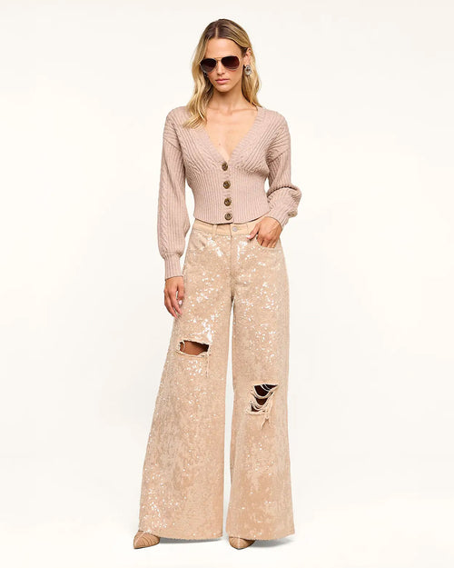 HAIL CABLED CARDIGAN / LIGHT CAPPUCCINO