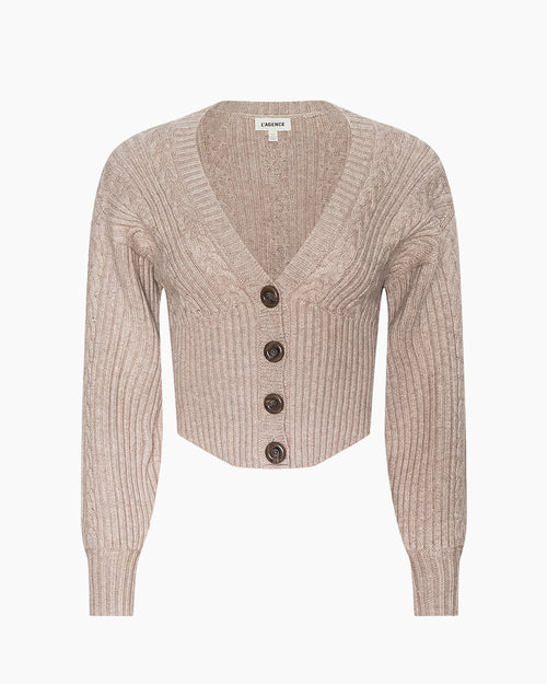 HAIL CABLED CARDIGAN / LIGHT CAPPUCCINO
