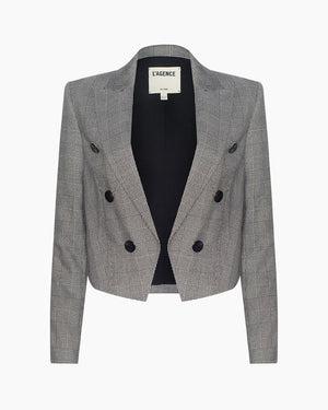 LILA TWEED BLAZER / GREY PLAID